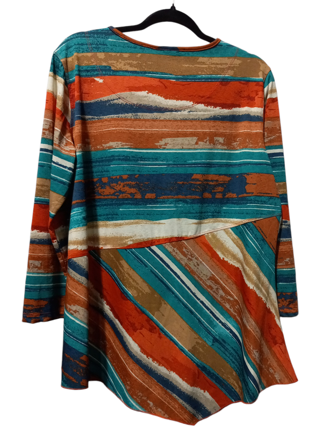 Blouse 3/4 Sleeve By Multiples In Multi-colored, Size: L