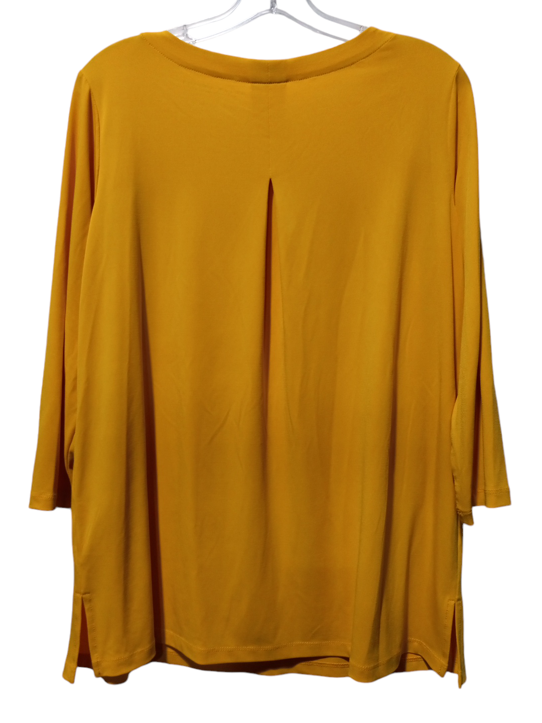 Blouse 3/4 Sleeve By Susan Graver In Yellow, Size: L