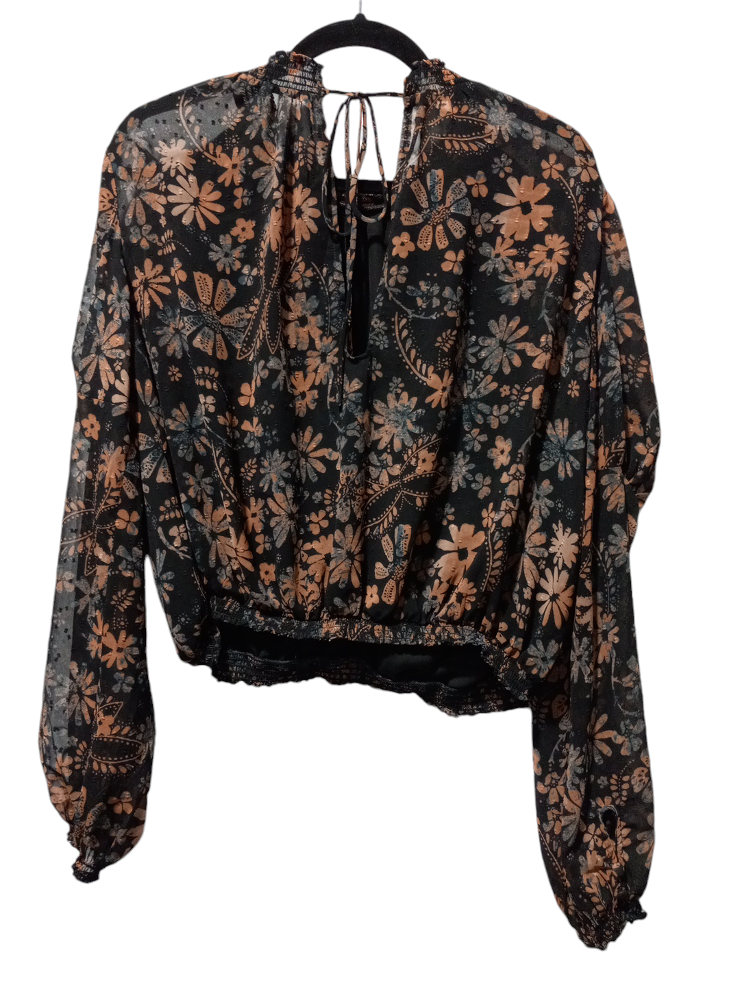 Blouse Long Sleeve By Free People In Floral Print, Size: S