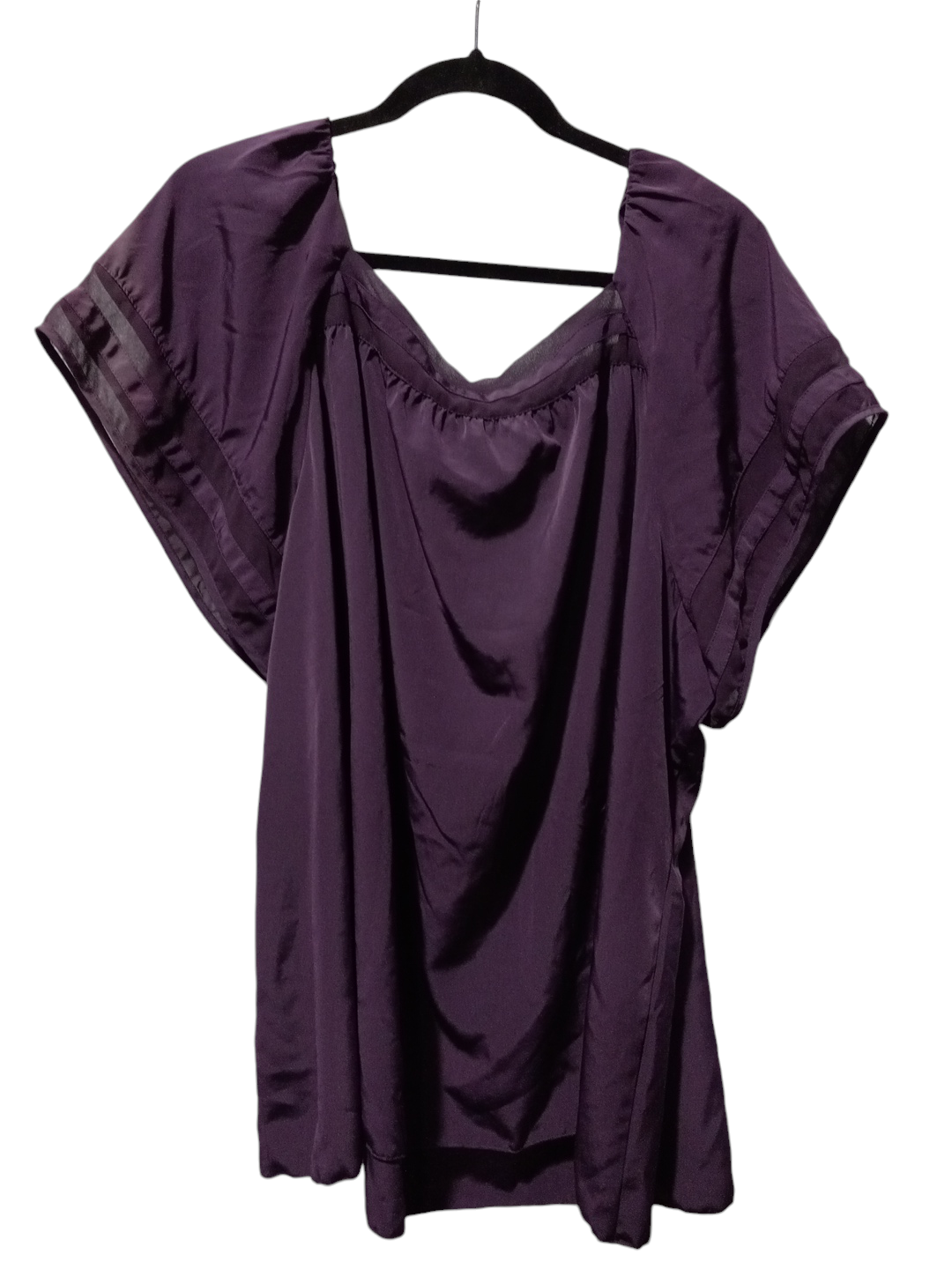 Blouse Short Sleeve By Cato In Purple, Size: 3x