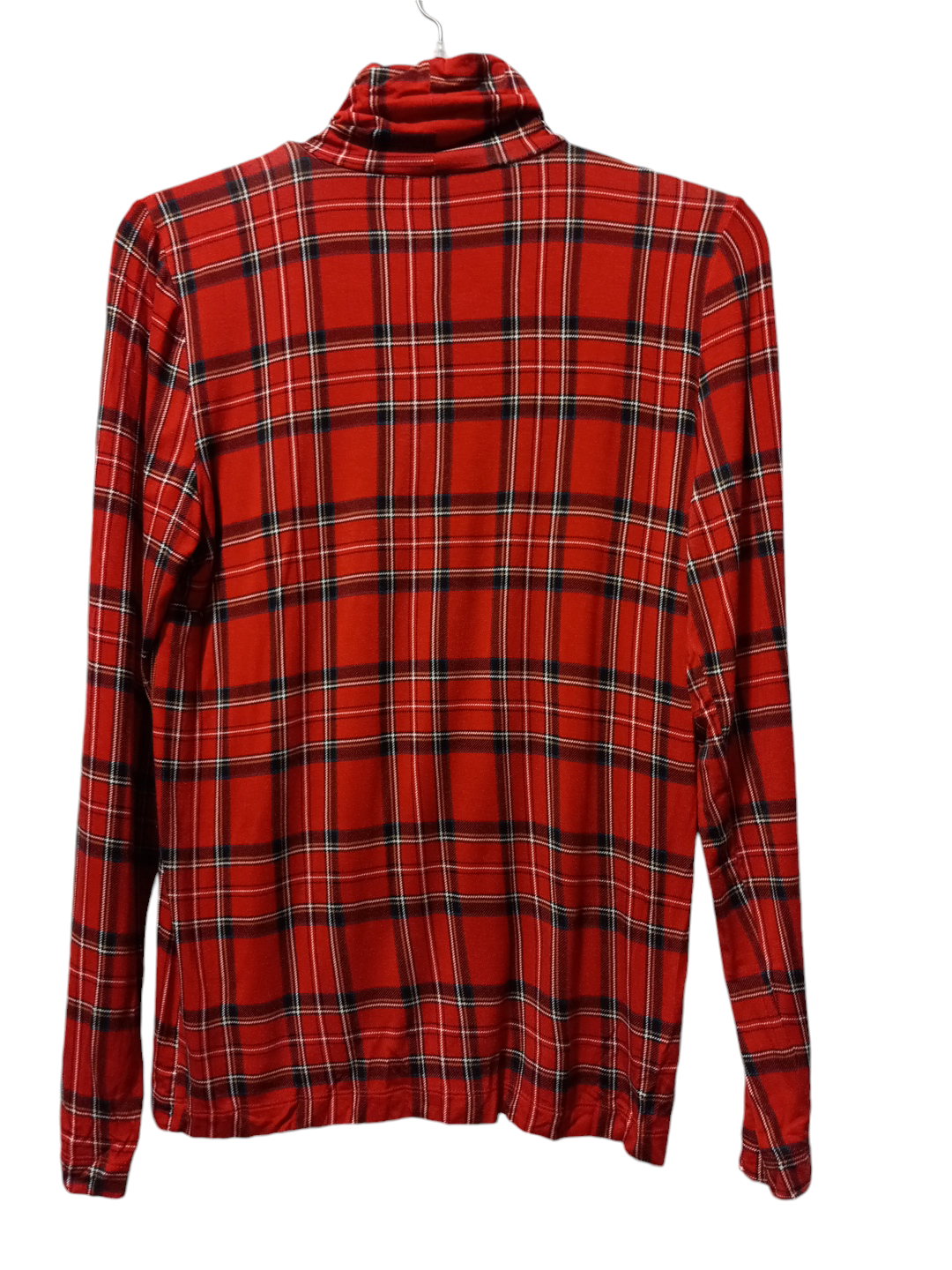 Top Long Sleeve By Loft In Plaid Pattern, Size: M