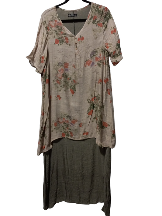 Dress Casual Midi By Clothes Mentor In Floral Print, Size: M