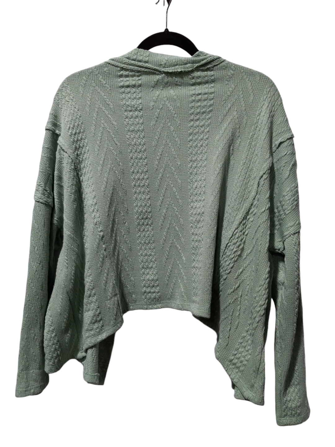 Sweater Cardigan By Impressions In Green, Size: L