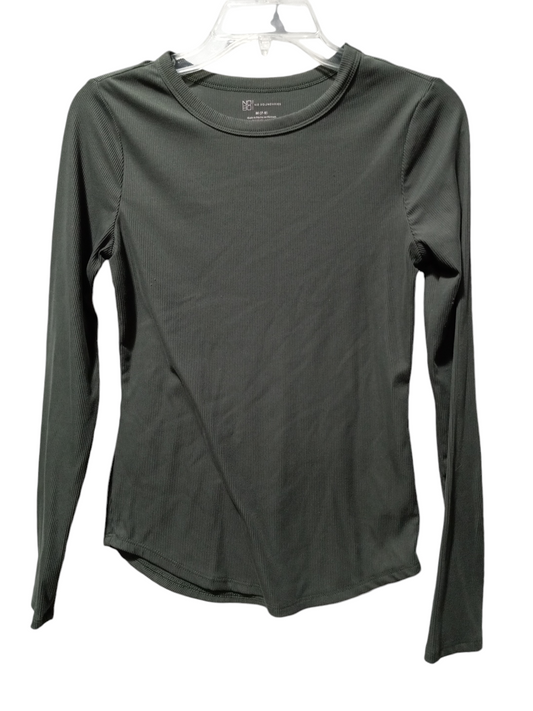 Top Long Sleeve Basic By No Boundaries In Green, Size: M