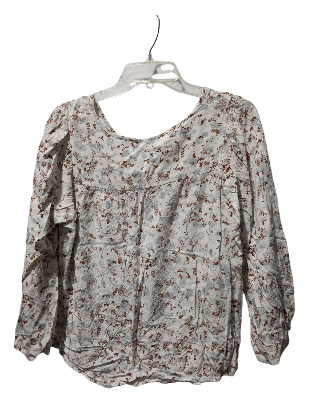 Top Long Sleeve By Universal Thread In Floral Print, Size: L