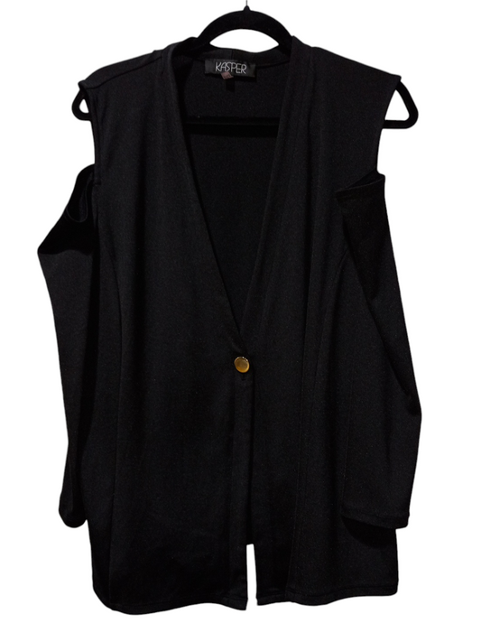 Cardigan By Kasper In Black, Size: Xl