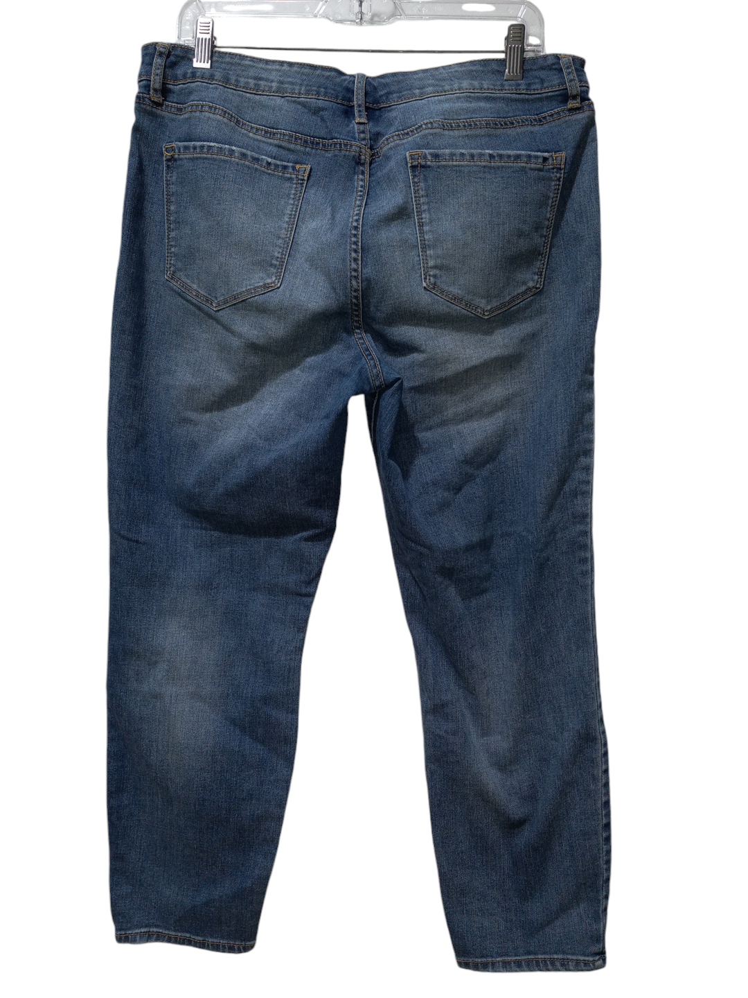 Jeans Skinny By Miracle In Blue Denim, Size: 16