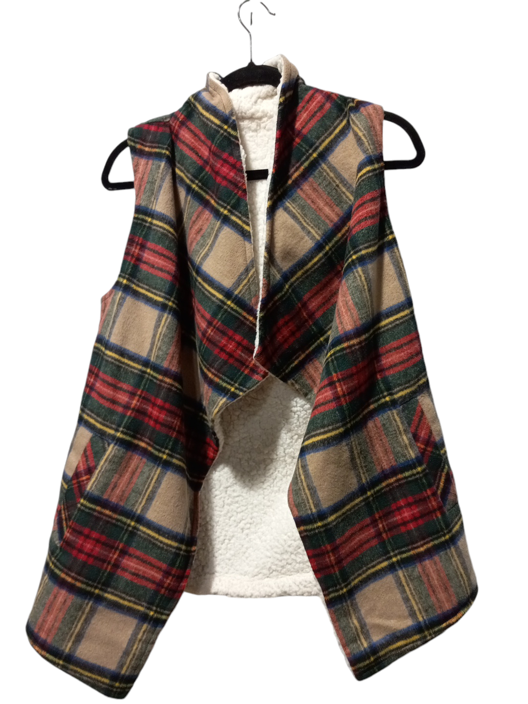 Cardigan By Clothes Mentor In Plaid Pattern, Size: S