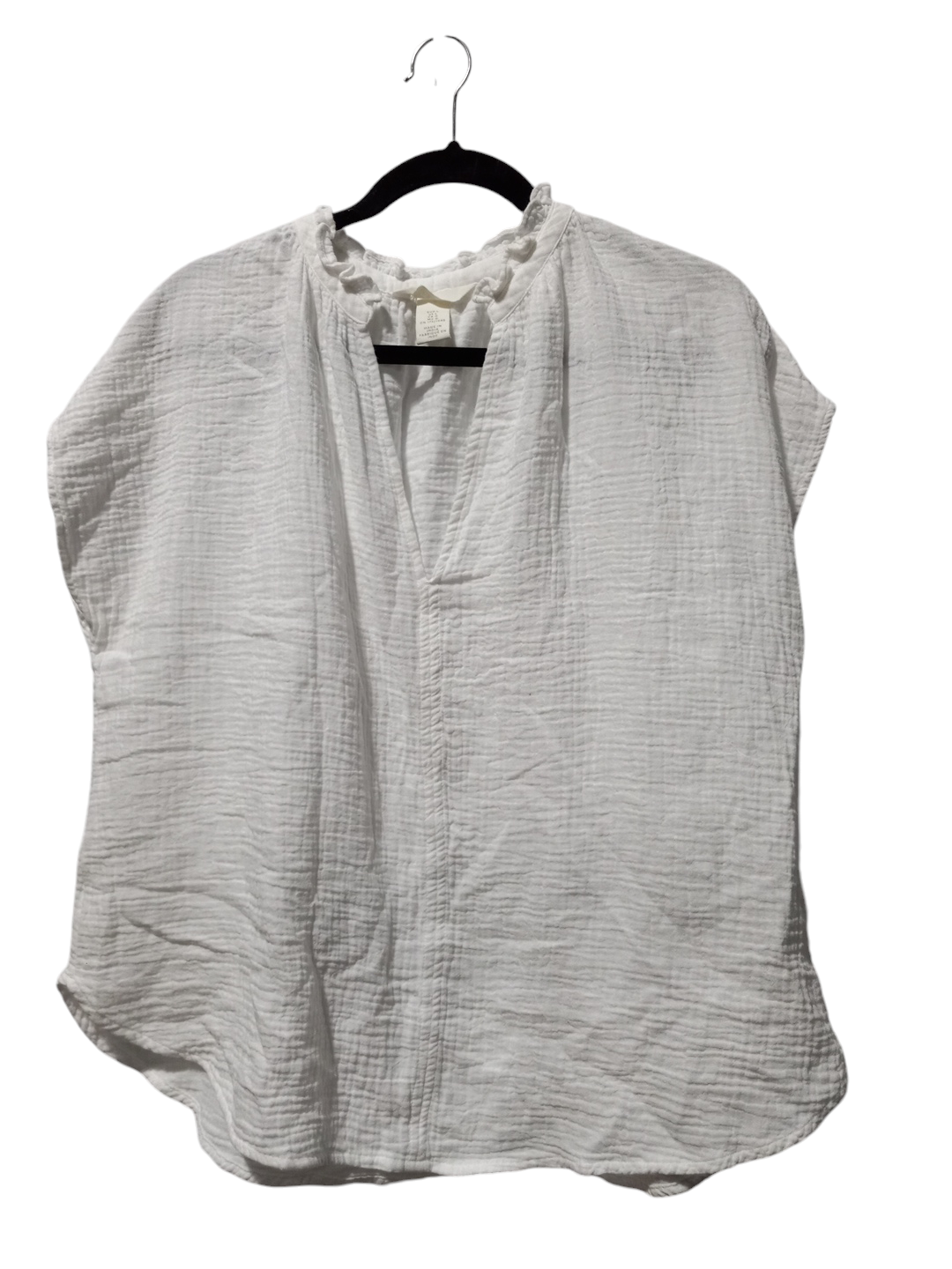 Top Short Sleeve By H&m In White, Size: L