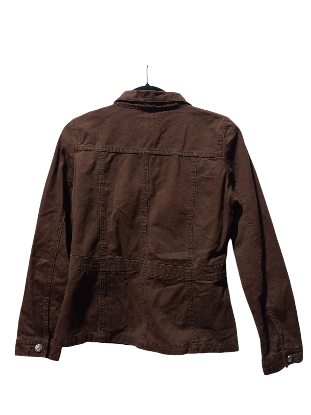 Jacket Denim By Clothes Mentor In Brown, Size: S