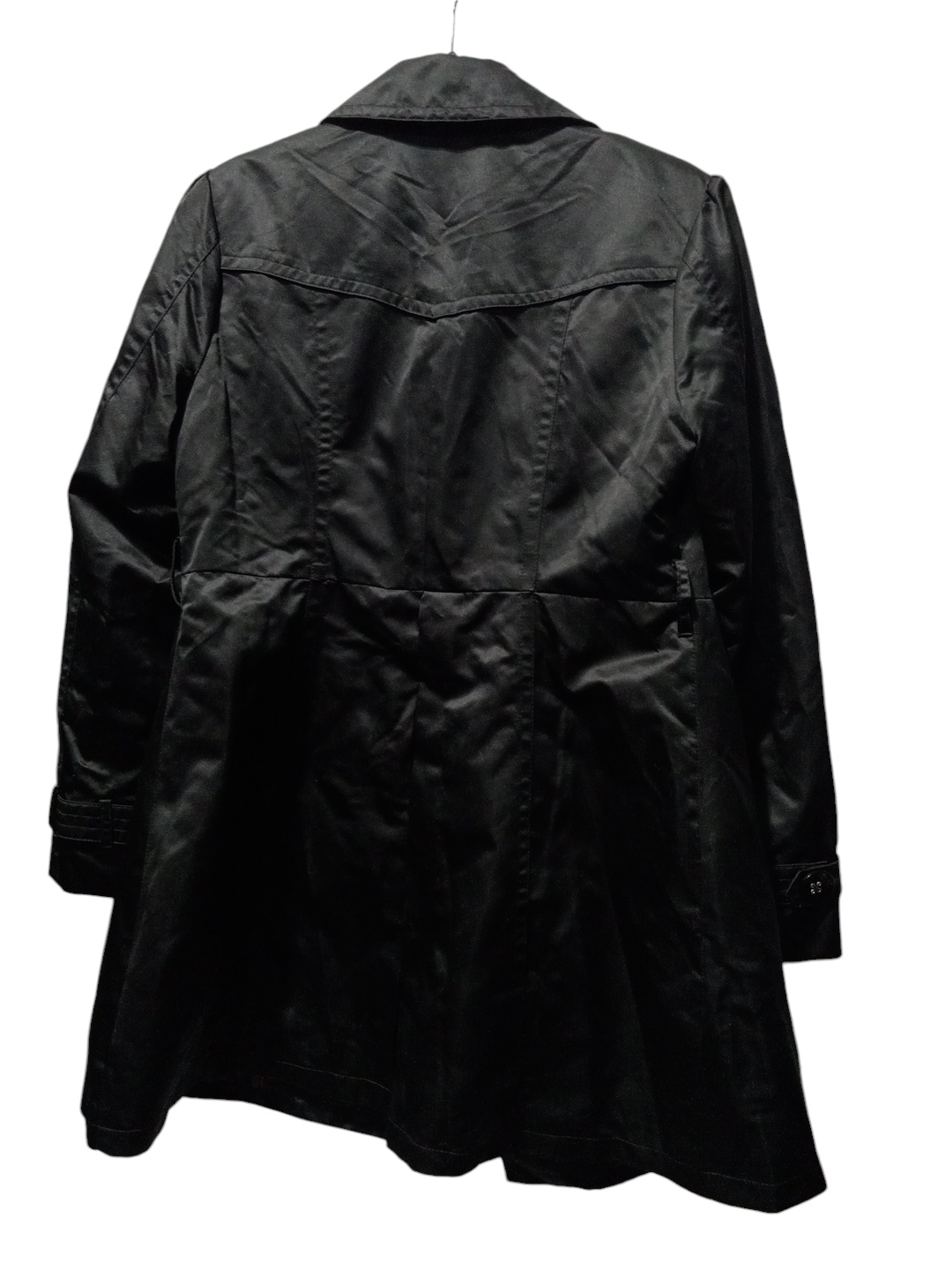 Coat Trench Coat By George In Black, Size: S