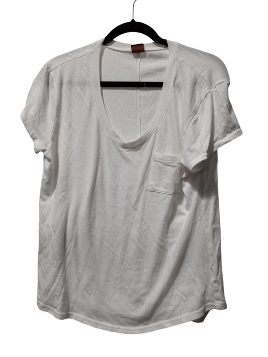 Top Short Sleeve Basic By Free Press In White, Size: M