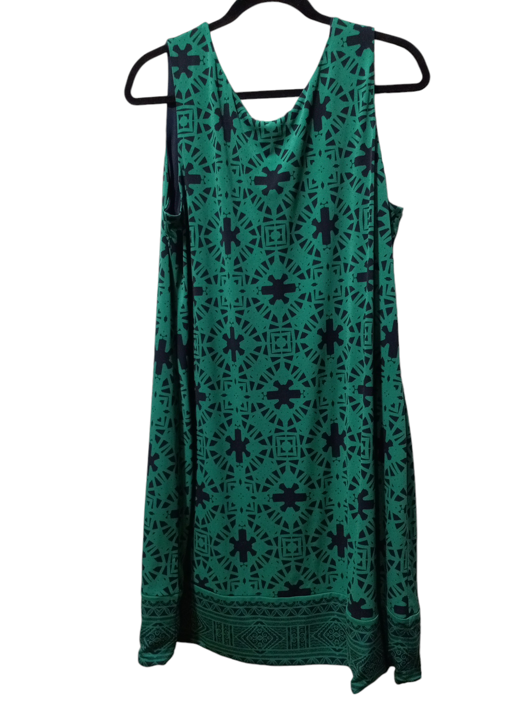 Dress Casual Midi By Clothes Mentor In Blue & Green, Size: Xl