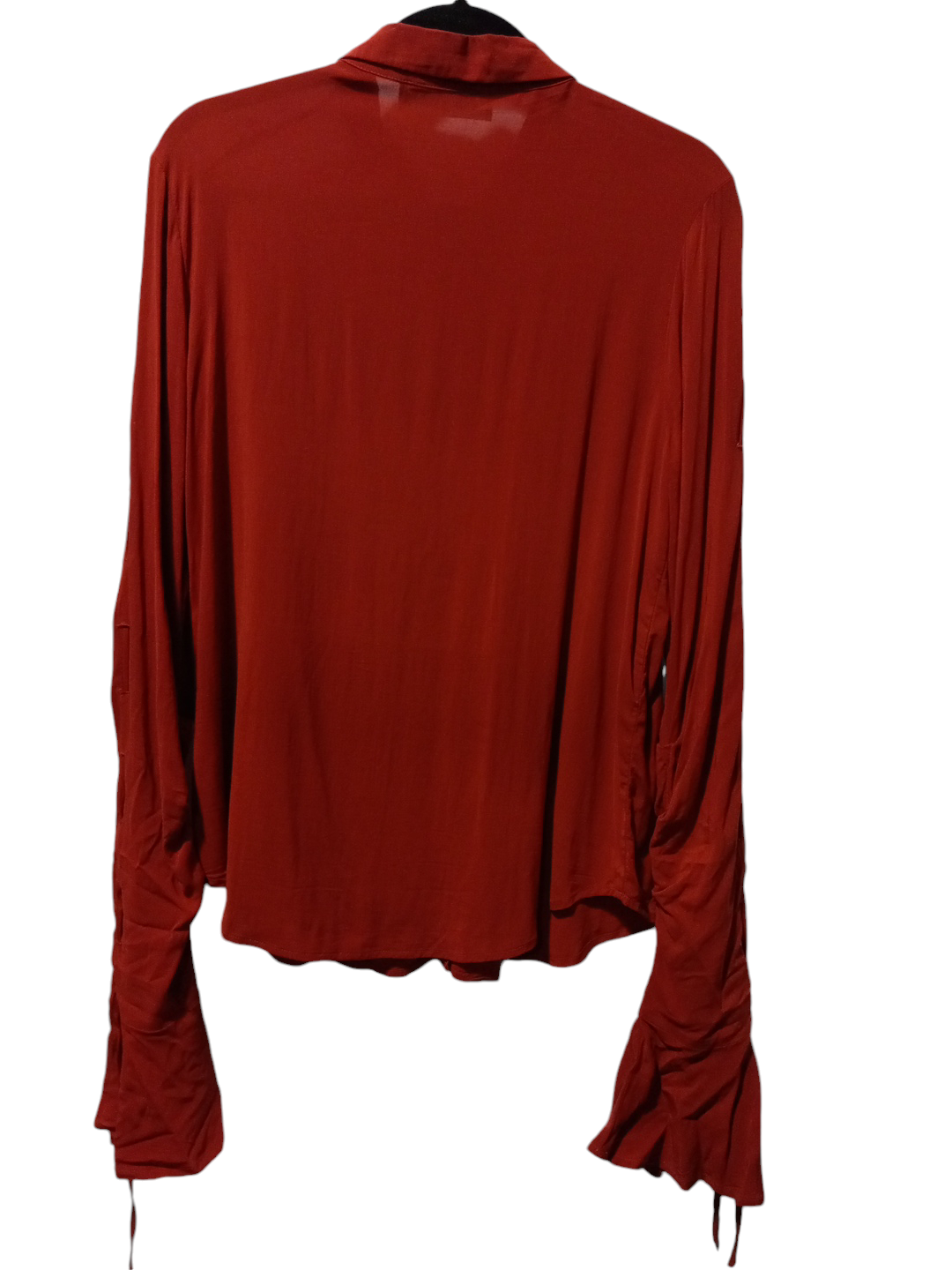 Blouse Long Sleeve By Clothes Mentor In Red, Size: L