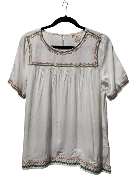 Blouse Short Sleeve By Orange Creek In Multi-colored, Size: S