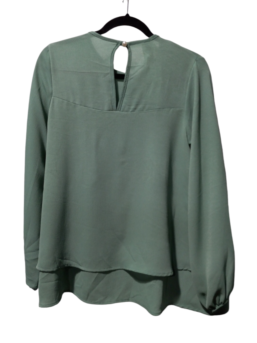 Blouse Long Sleeve By Clothes Mentor In Green, Size: S