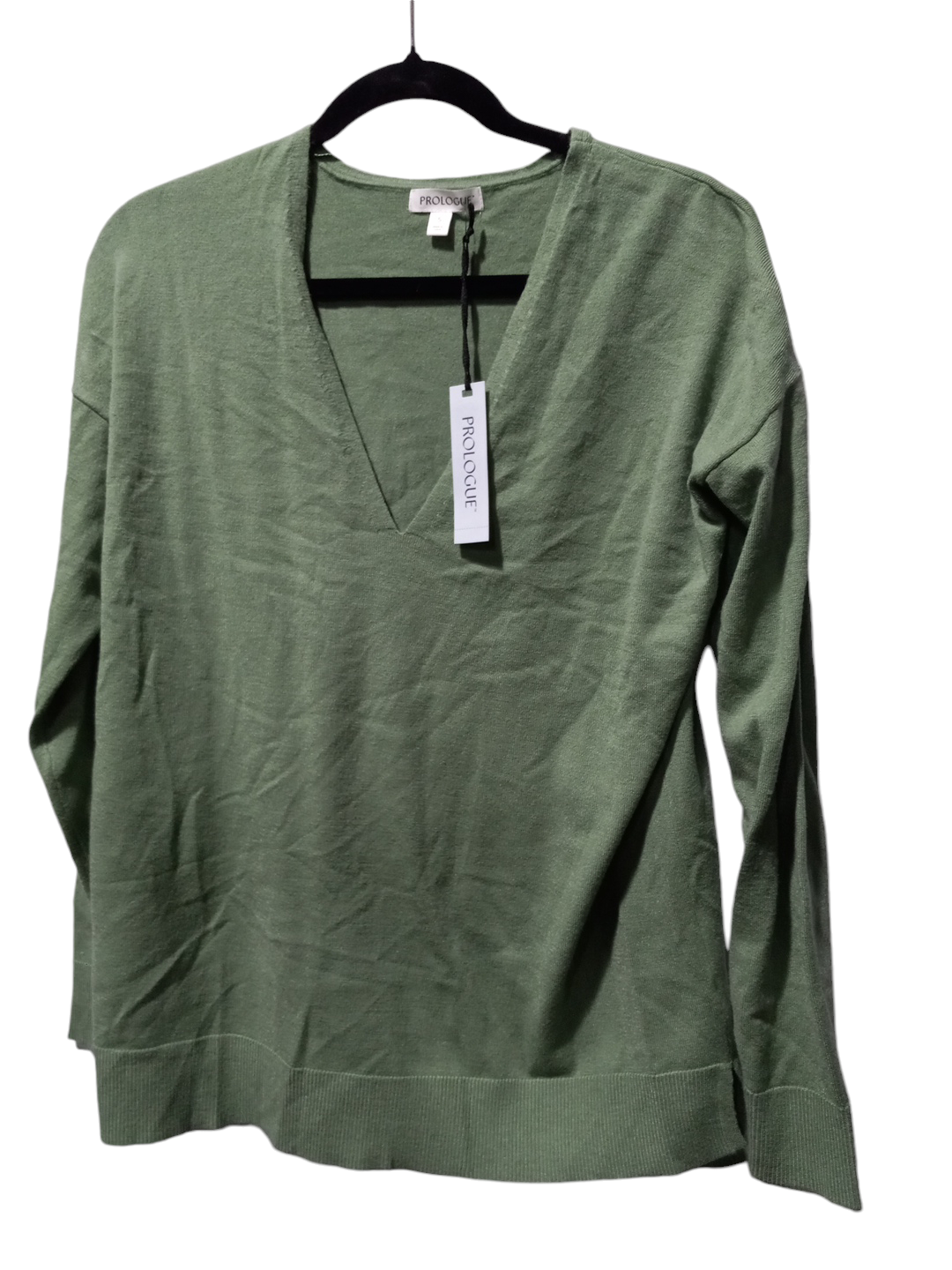 Top Long Sleeve By Prologue In Green, Size: S