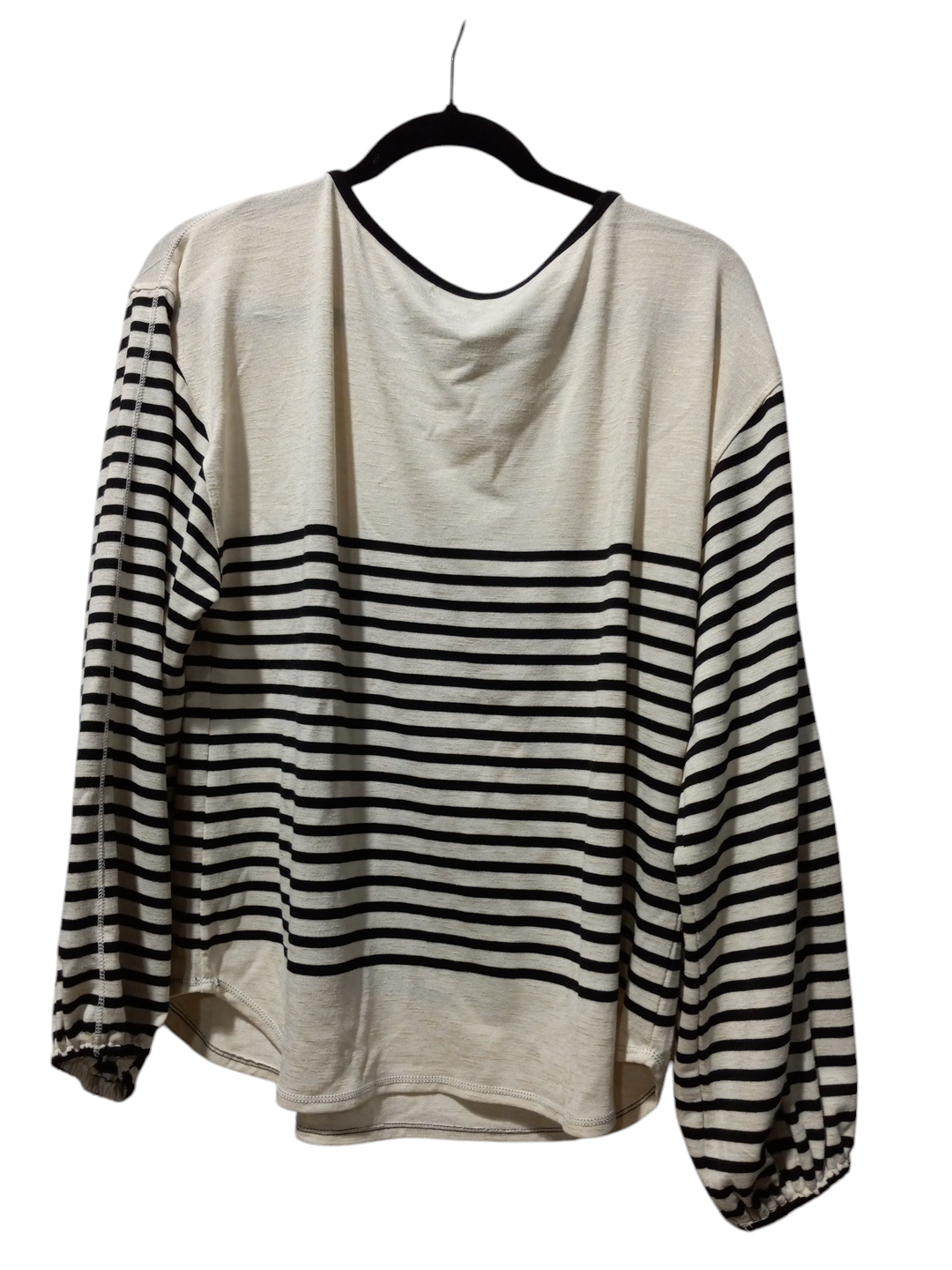 Top Long Sleeve By Max Studio In Striped Pattern, Size: L