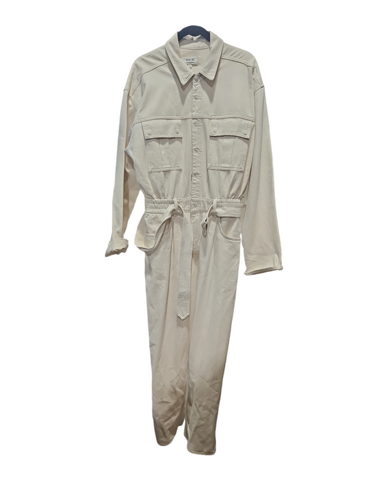 Jumpsuit By Agolde In Ivory, Size: Xl