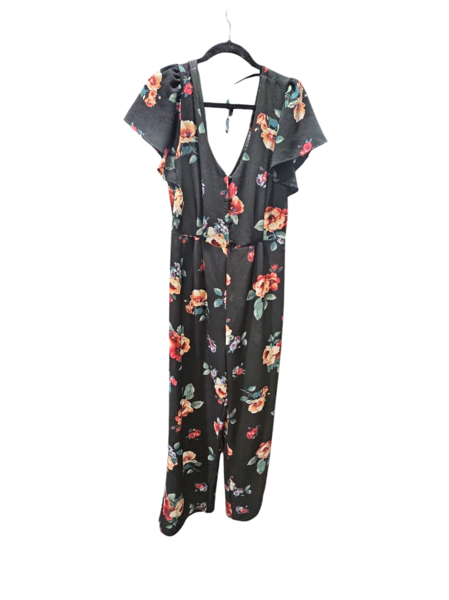 Jumpsuit By Clothes Mentor In Floral Print, Size: Xl