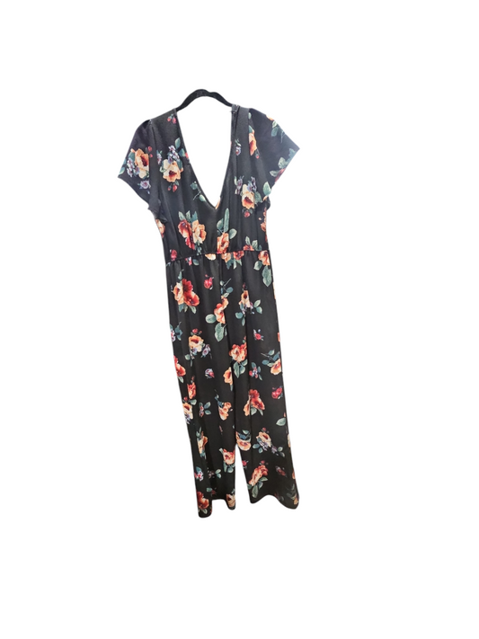 Jumpsuit By Clothes Mentor In Floral Print, Size: Xl