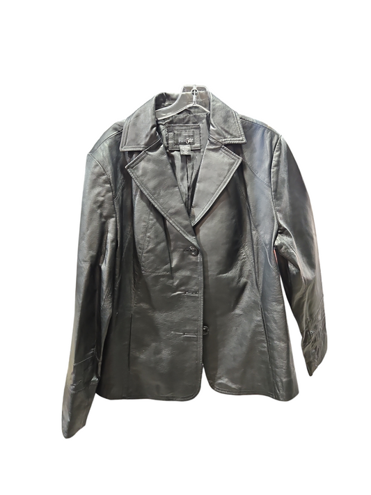 Jacket Leather By East 5th In Black, Size: Xl