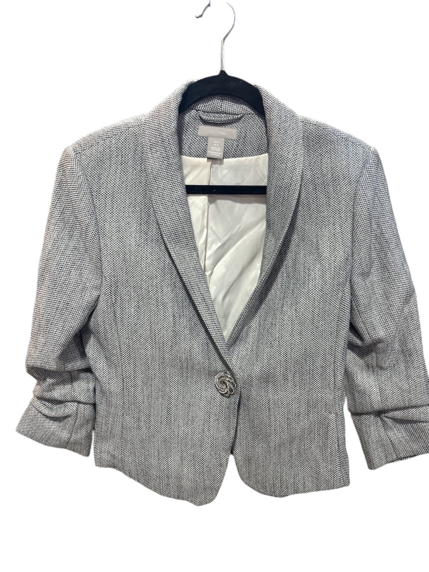 Blazer By H&m In Black & Grey, Size: S