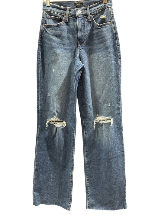 Jeans Straight By Express In Blue Denim, Size: 2l