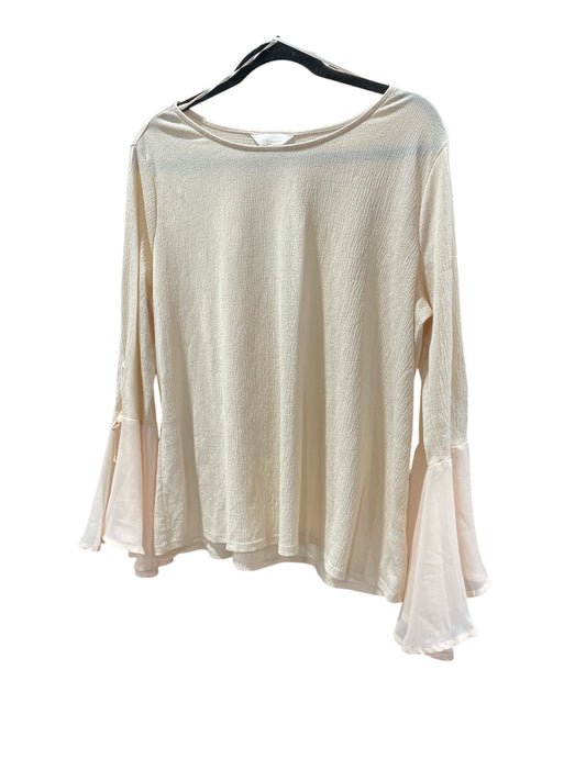 Blouse Long Sleeve By Lc Lauren Conrad In Cream, Size: Xl