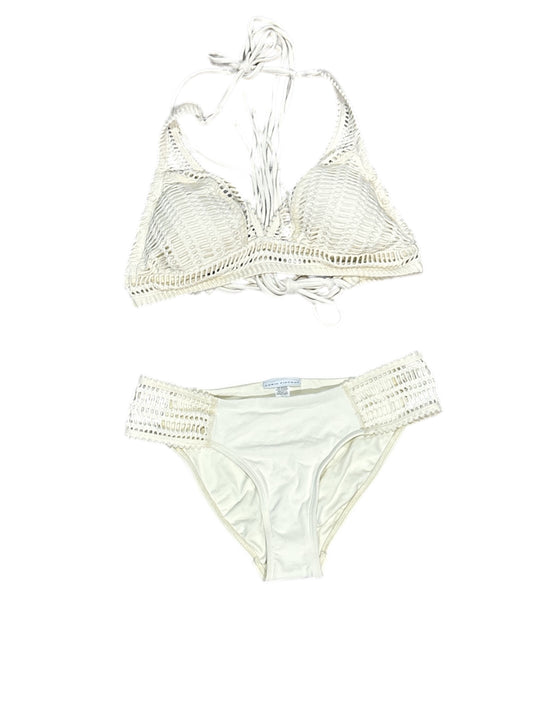 Swimsuit 2pc By Clothes Mentor In Cream, Size: L