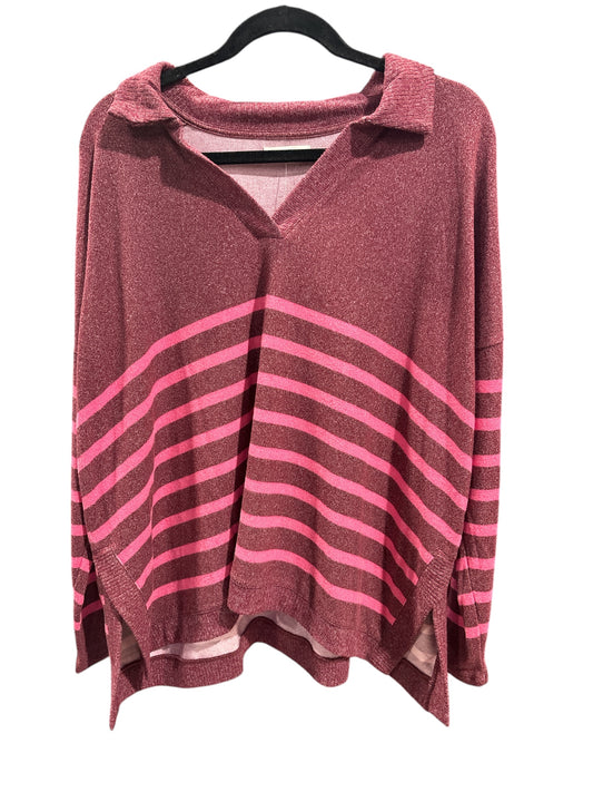 Sweater By Maurices In Striped Pattern, Size: L