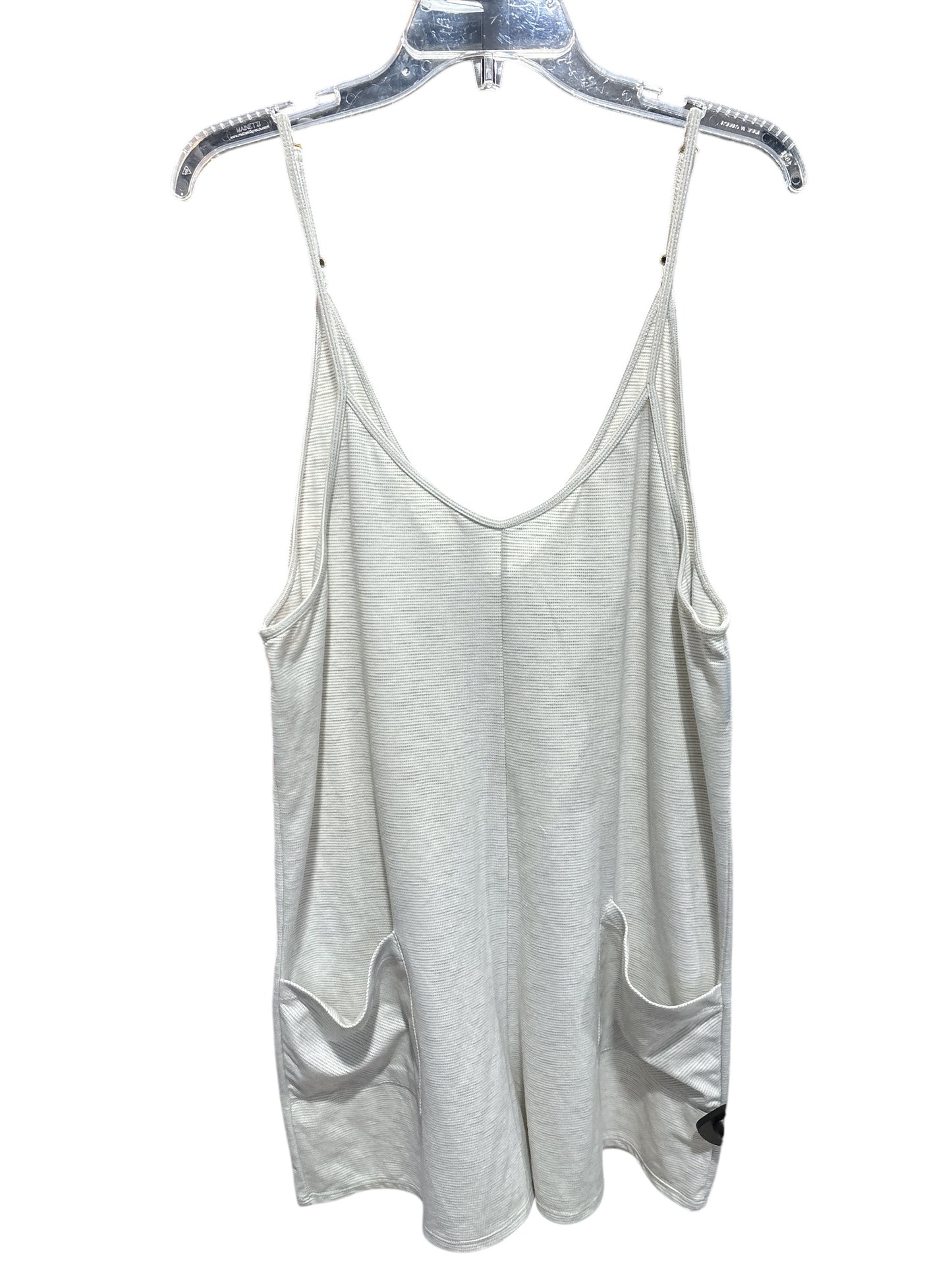 Romper By Clothes Mentor In Grey & White, Size: L