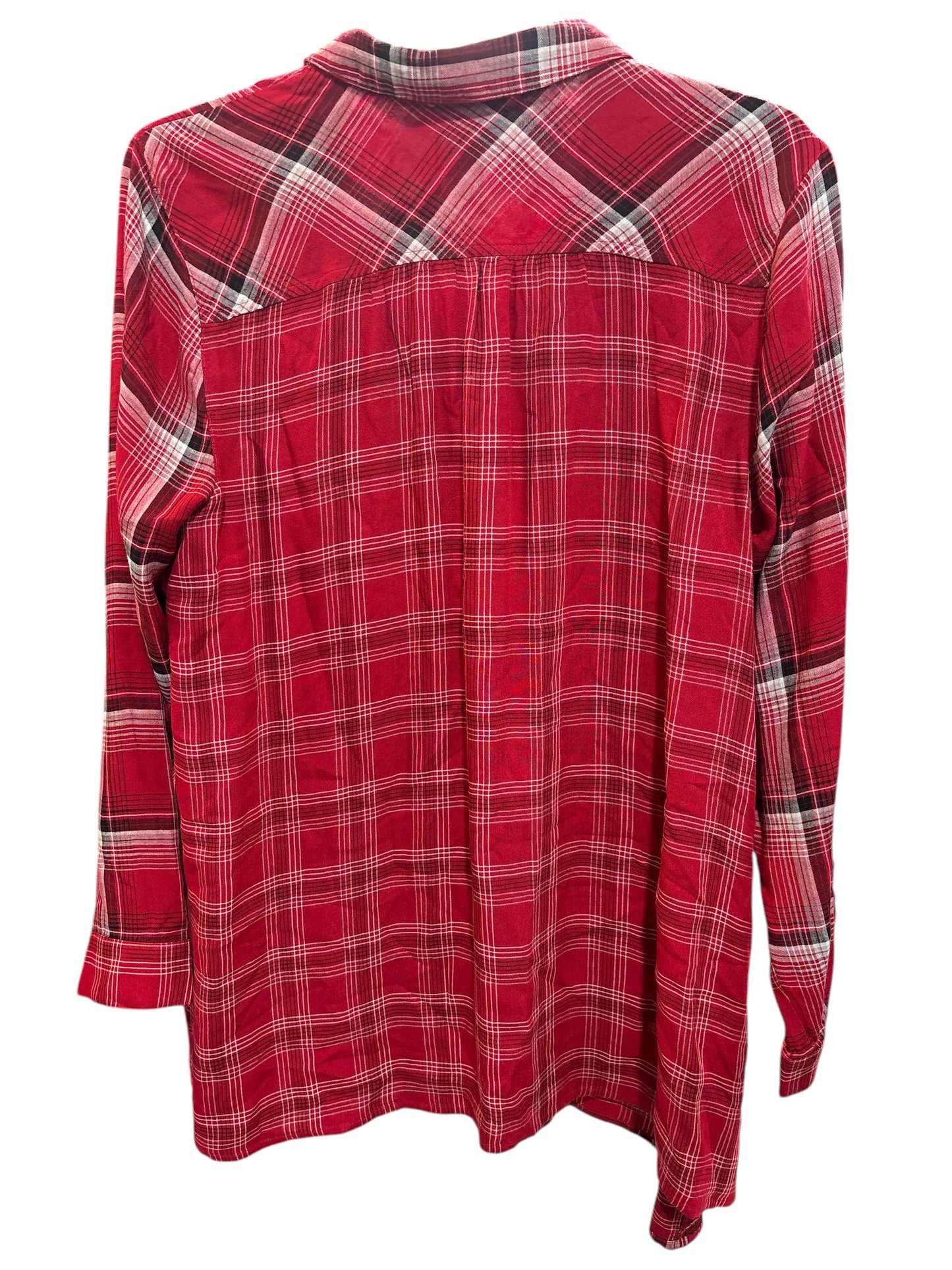 Top Long Sleeve By J. Jill In Plaid Pattern, Size: Mp