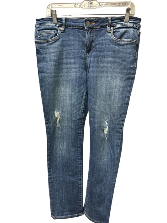 Jeans Boyfriend By Kut In Blue Denim, Size: 8p