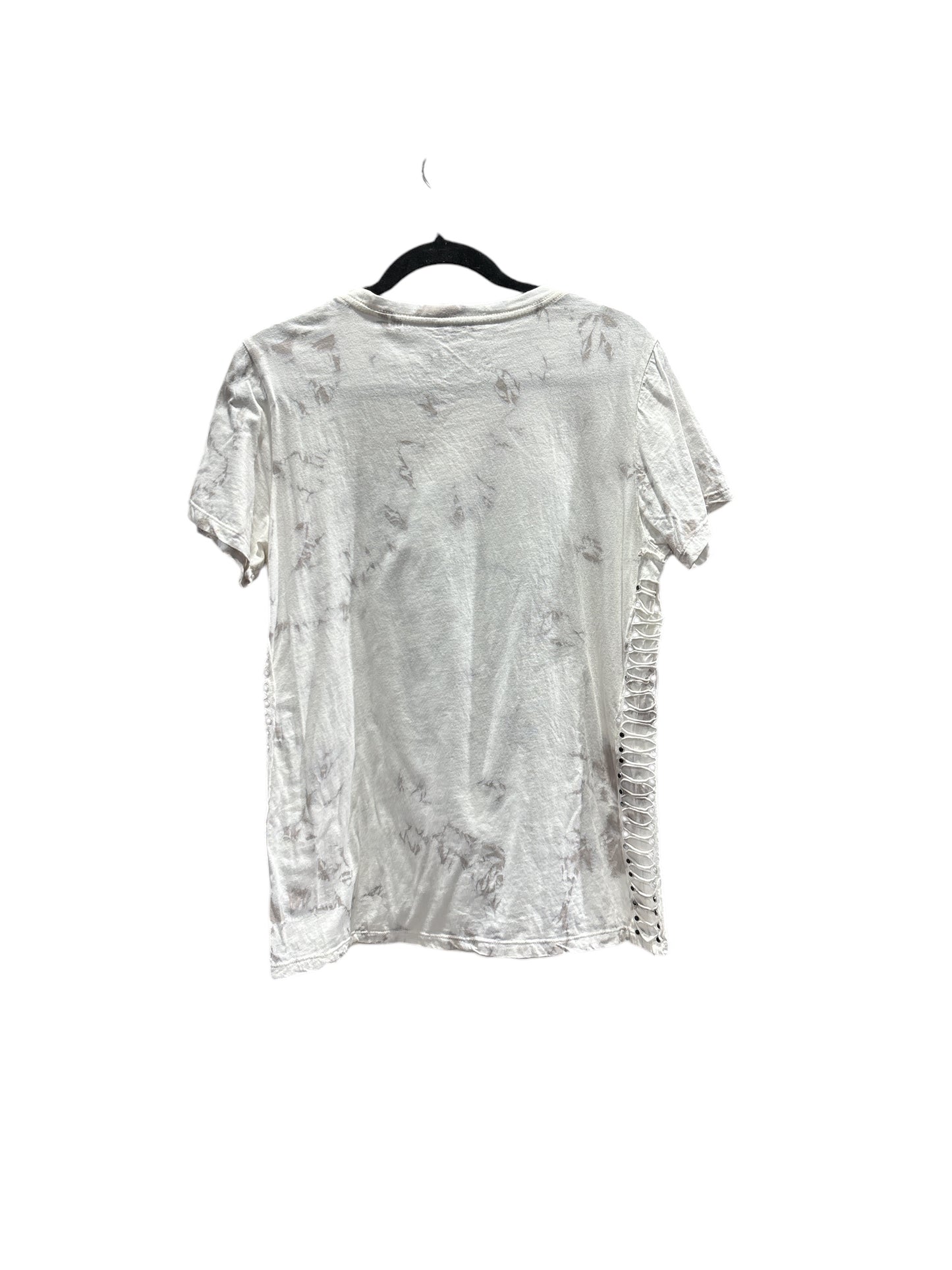 Top Short Sleeve By Affliction In White, Size: L