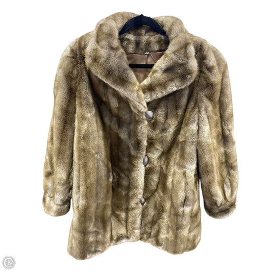 Coat Faux Fur & Sherpa By Clothes Mentor In Brown, Size: L