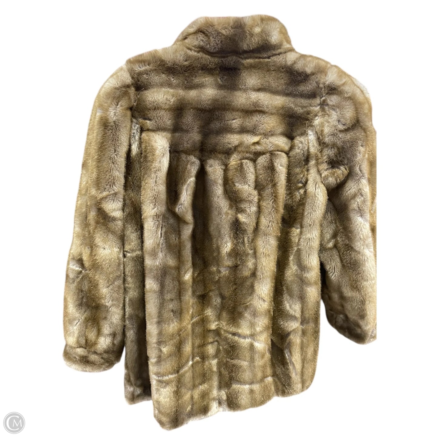 Coat Faux Fur & Sherpa By Clothes Mentor In Brown, Size: L