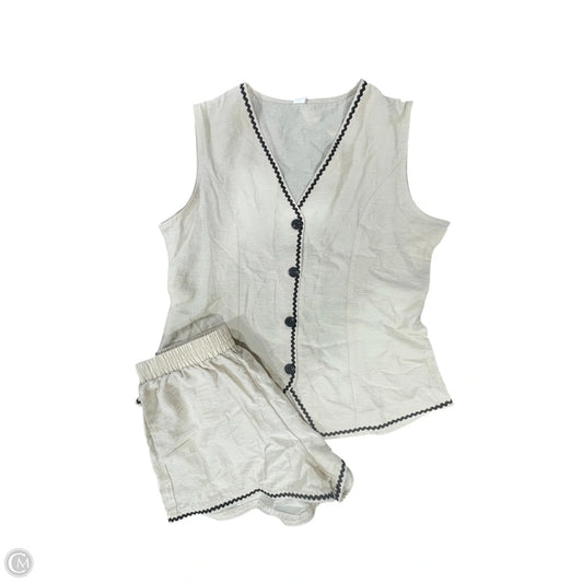Shorts Set By Clothes Mentor In Black & Tan, Size: M