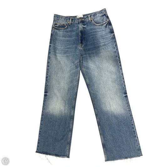 Jeans Wide Leg By Zara Women In Blue Denim, Size: 10
