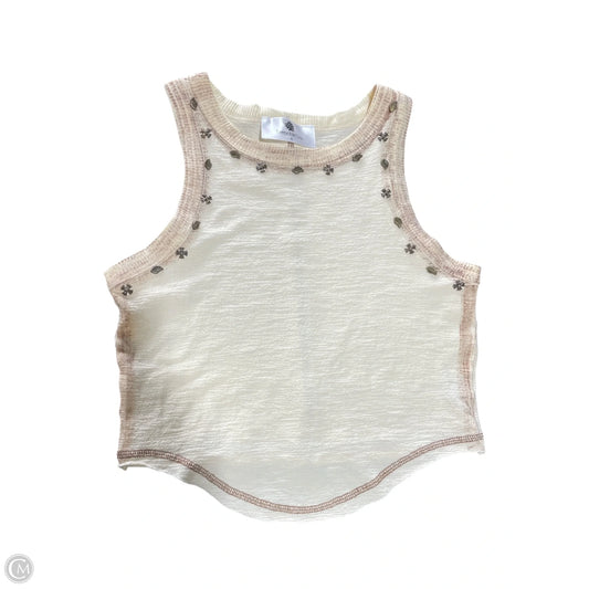 Top Sleeveless By Clothes Mentor In Cream, Size: M