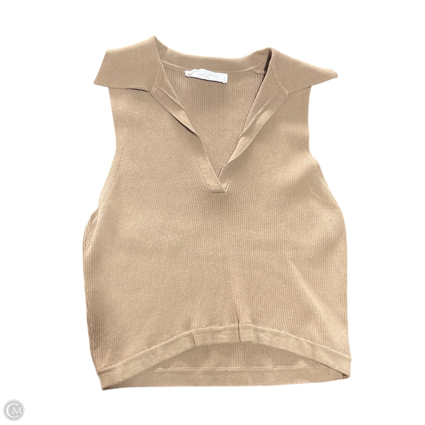 Top Sleeveless By Clothes Mentor In Brown, Size: L
