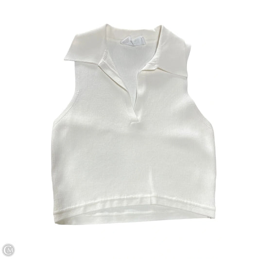 Top Sleeveless By Clothes Mentor In White, Size: L