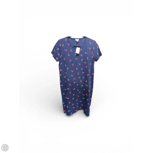Dress Casual Midi By J. Crew In Blue & Red, Size: S