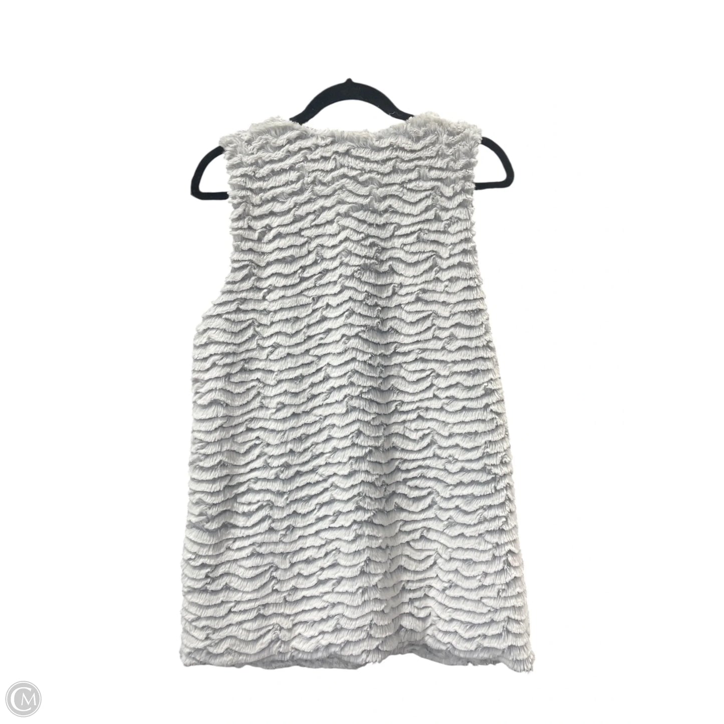 Vest Faux Fur & Sherpa By Betsey Johnson In Grey, Size: M