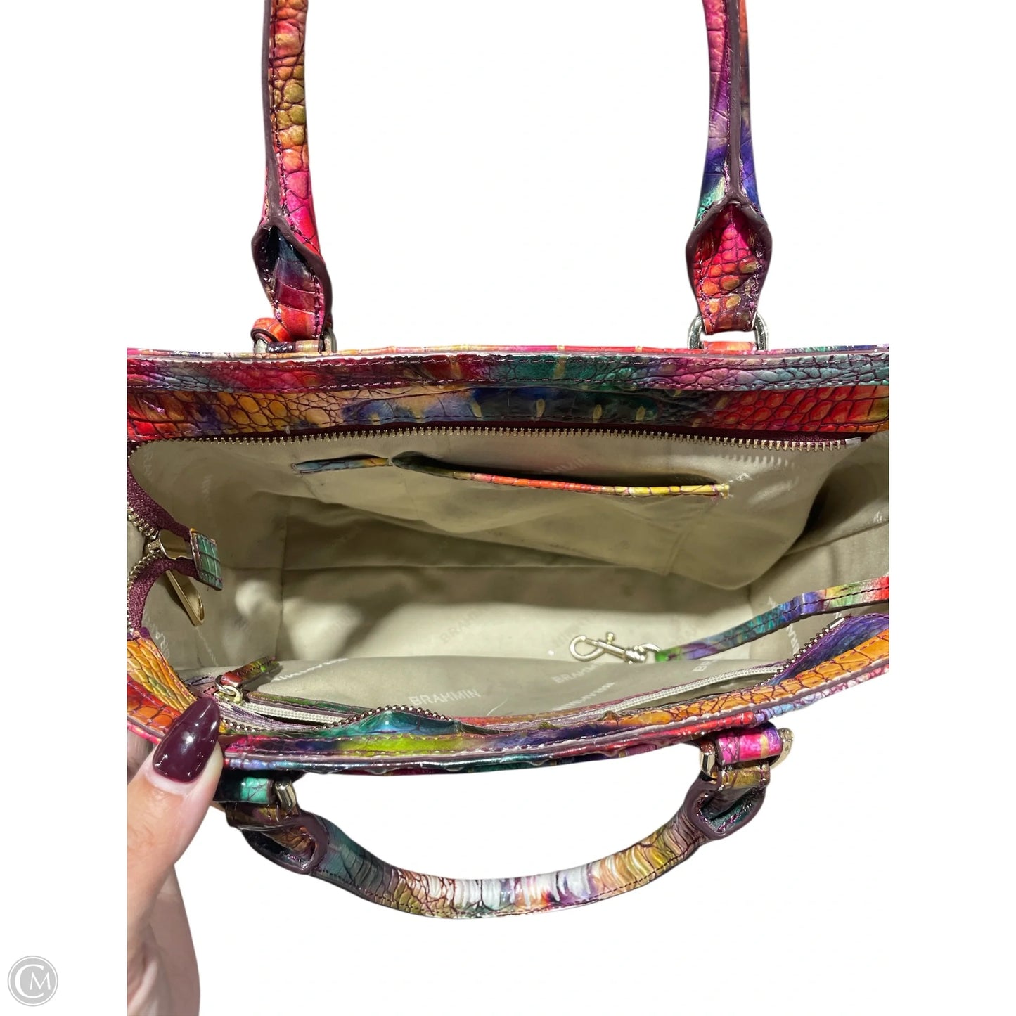 Handbag Designer By Brahmin, Size: Small