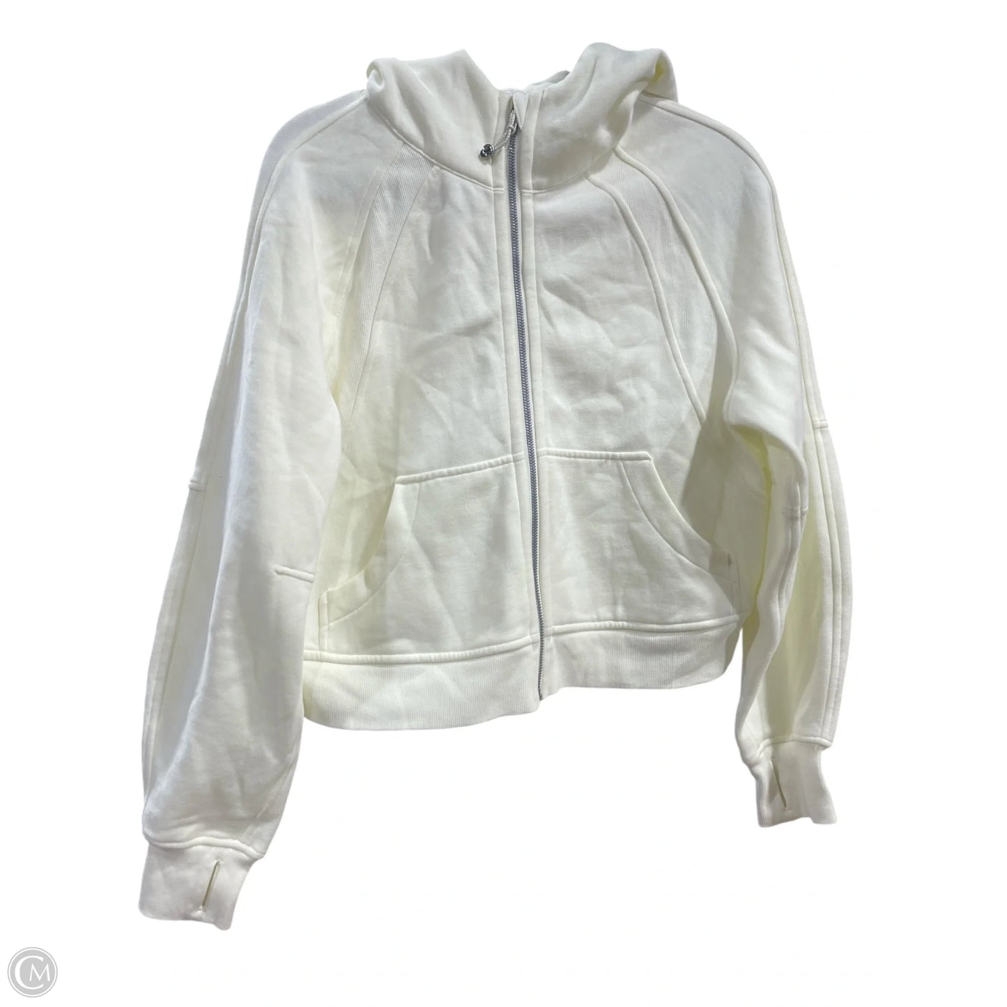 Athletic Sweatshirt Hoodie By Lululemon In Eggshell