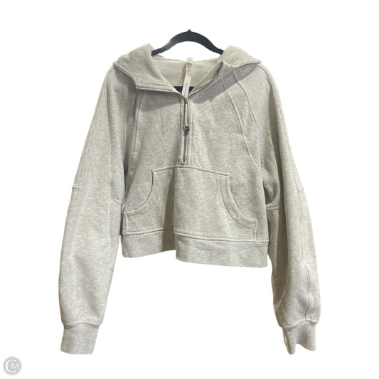 Athletic Sweatshirt Hoodie By Lululemon In Grey