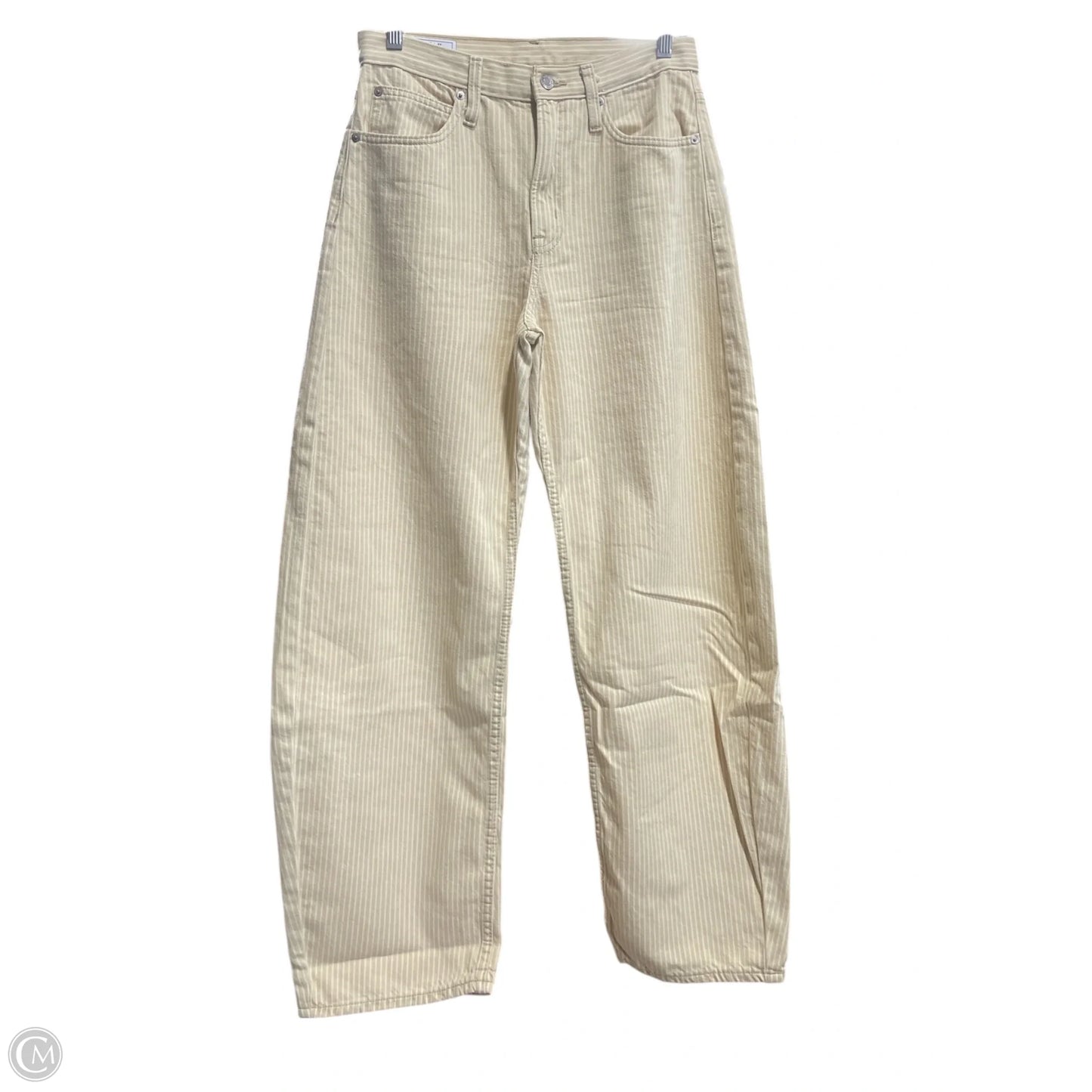 Jeans Wide Leg By Gap In Striped Pattern, Size: 4