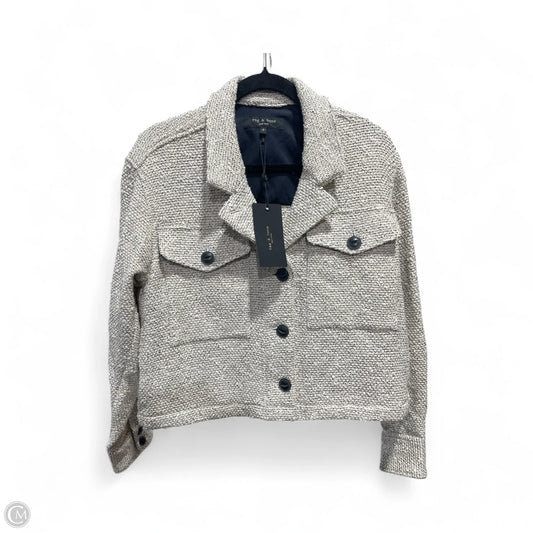 Jacket Moto By Rag And Bone In Black & White, Size: S
