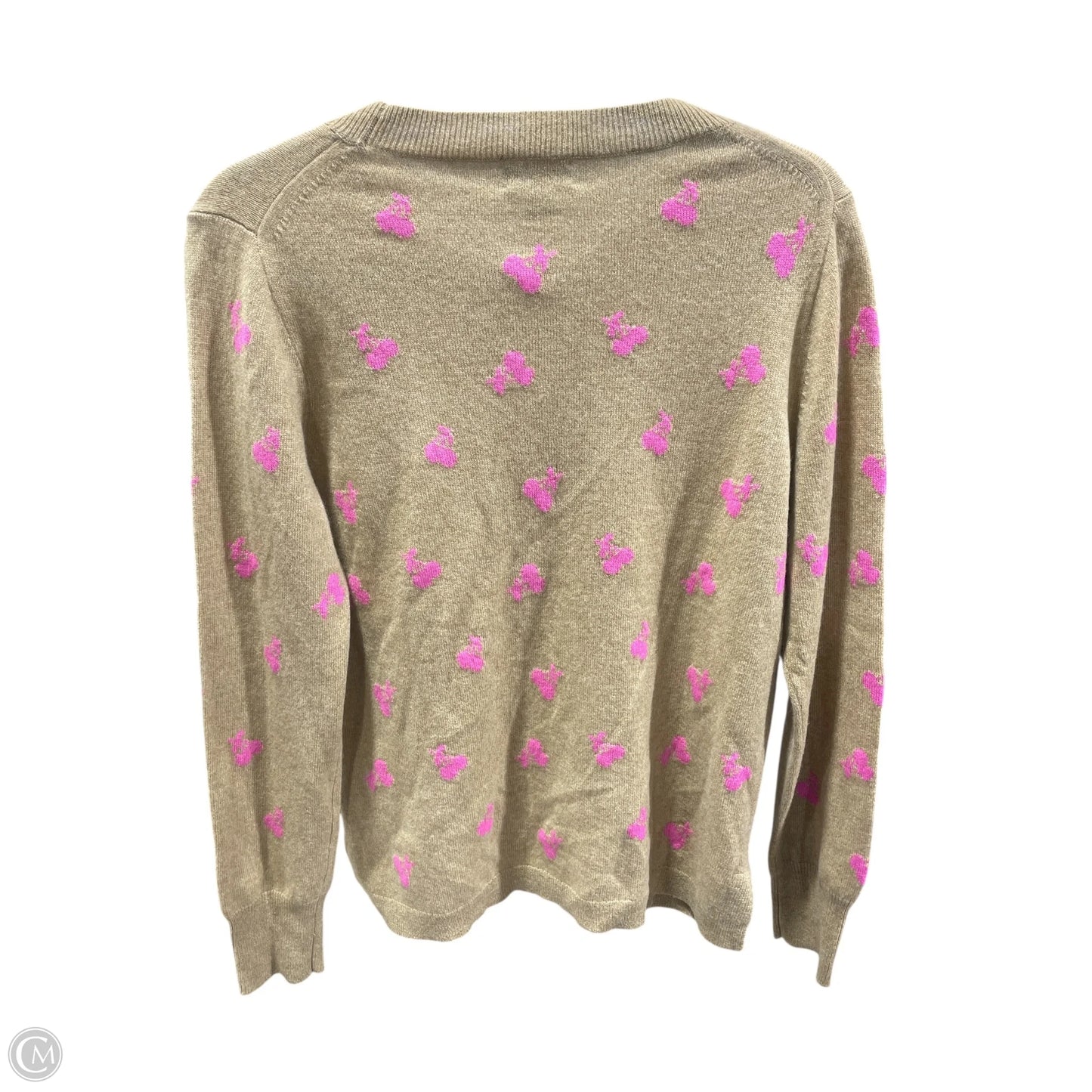 Top Long Sleeve By J. Crew In Pink & Tan, Size: M